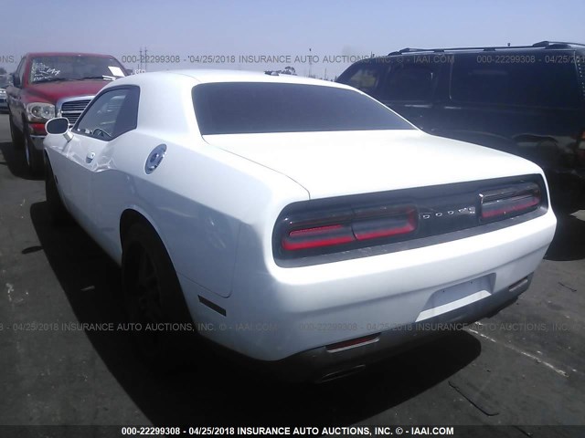 2C3CDZAG8FH855037 - 2015 DODGE CHALLENGER SXT WHITE photo 3