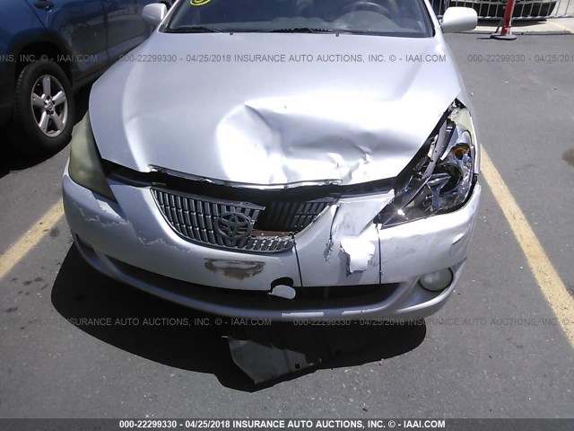 4T1CA30P84U006812 - 2004 TOYOTA CAMRY SOLARA SE/SLE ვერცხლისფერი ფოტო 6