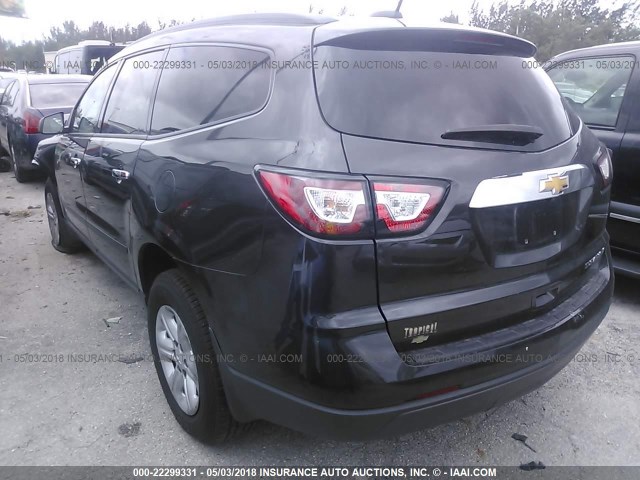 1GNKRFED2GJ309770 - 2016 CHEVROLET TRAVERSE LS GRAY photo 3