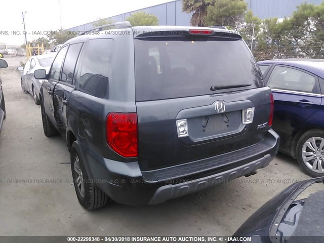 2HKYF18734H621802 - 2004 HONDA PILOT EXL 灰色 照片 3