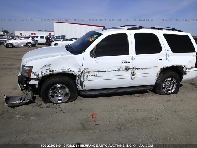 1GNSCBE06BR297625 - 2011 CHEVROLET TAHOE C1500 LT WHITE photo 6