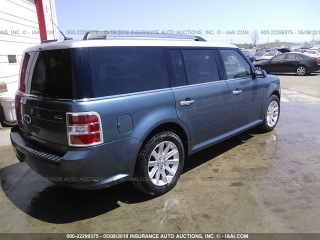 2FMGK5CC0ABA14343 - 2010 FORD FLEX SEL BLUE photo 4