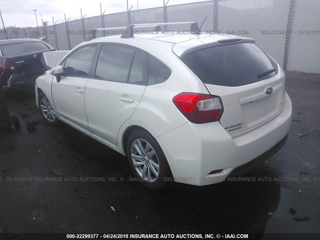 JF1GPAC64FH283485 - 2015 SUBARU IMPREZA PREMIUM WHITE photo 3