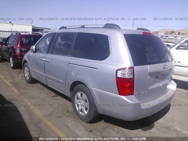 KNDMB233X86197748 - 2008 KIA SEDONA EX/LX SILVER photo 3