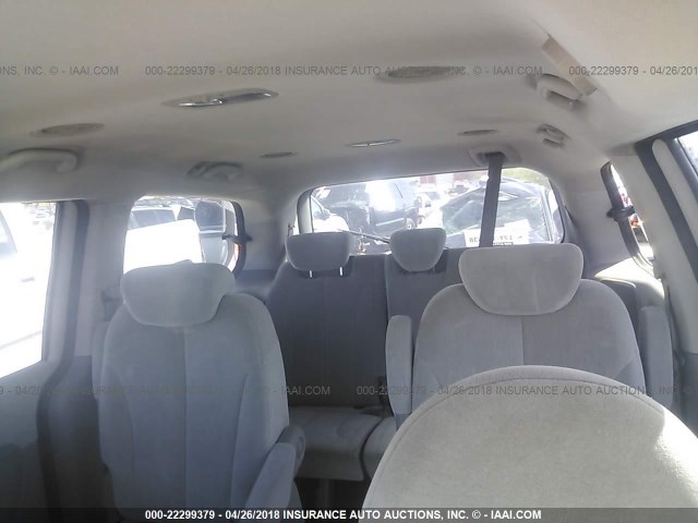 KNDMB233X86197748 - 2008 KIA SEDONA EX/LX SILVER photo 8