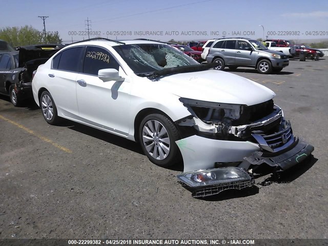 1HGCR2F88DA078815 - 2013 HONDA ACCORD EXL WHITE photo 1