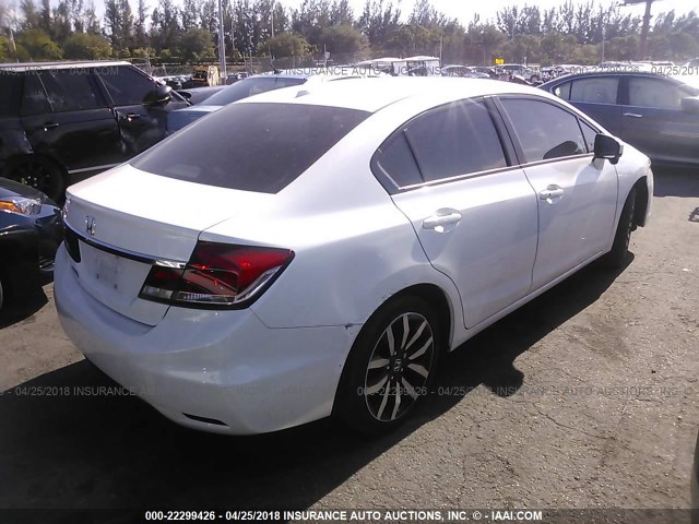 19XFB2F92FE031773 - 2015 HONDA CIVIC EXL WHITE photo 4