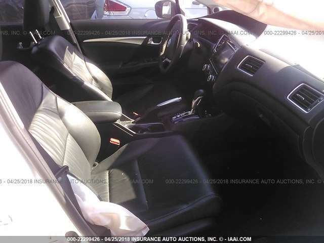 19XFB2F92FE031773 - 2015 HONDA CIVIC EXL WHITE photo 5
