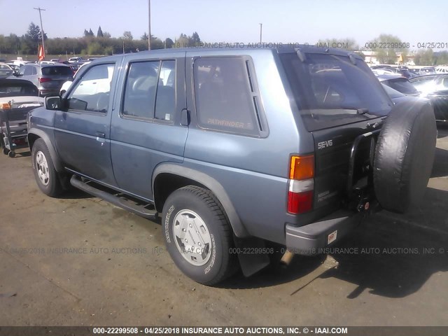 JN8HD17Y7NW020196 - 1992 NISSAN PATHFINDER XE/SE BLUE photo 3