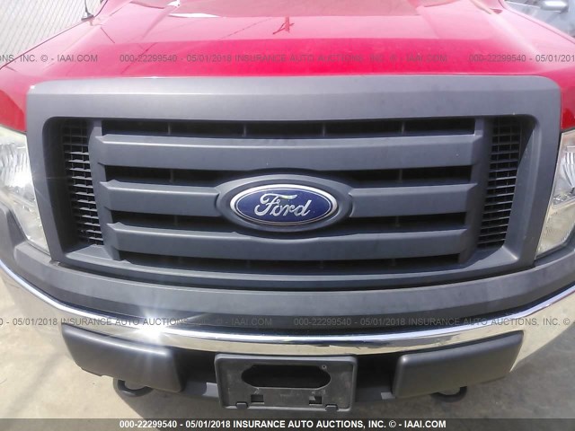 1FTEW1E82AFA48980 - 2010 FORD F150 SUPERCREW RED photo 6