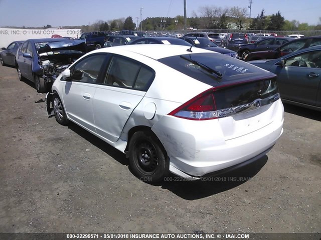 JHMZE2H32ES001311 - 2014 HONDA INSIGHT WHITE photo 3