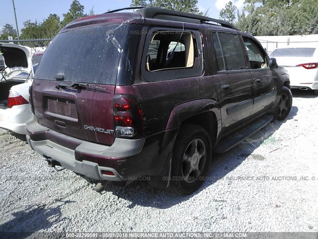 1GNET16S346195985 - 2004 CHEVROLET TRAILBLAZER EXT LS/EXT LT BURGUNDY photo 4