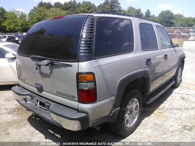 1GNEC13V85R175021 - 2005 CHEVROLET TAHOE C1500 TAN photo 4