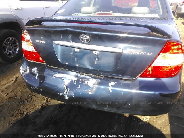 4T1BE32K83U183490 - 2003 TOYOTA CAMRY LE/XLE/SE 蓝色 照片 6
