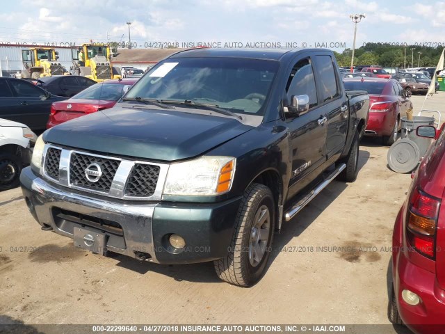 1N6BA07A46N549536 - 2006 NISSAN TITAN XE/SE/LE GREEN photo 2