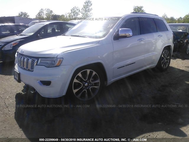 1C4RJFCG0HC904473 - 2017 JEEP GRAND CHEROKEE OVERLAND WHITE photo 2