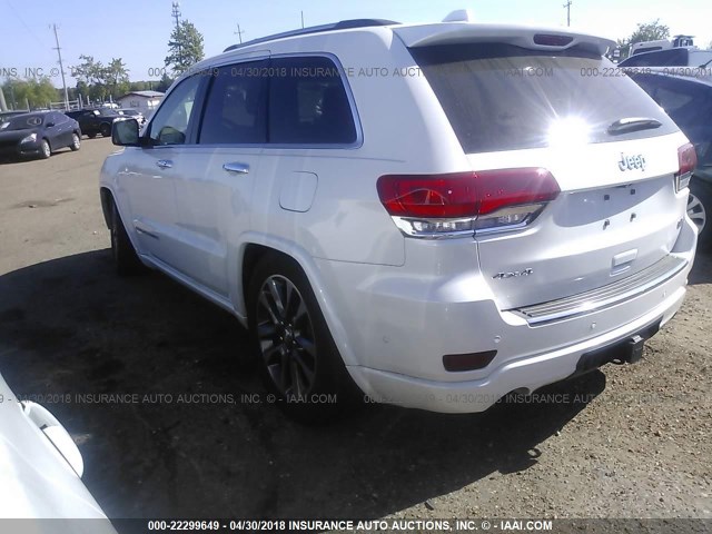 1C4RJFCG0HC904473 - 2017 JEEP GRAND CHEROKEE OVERLAND WHITE photo 3