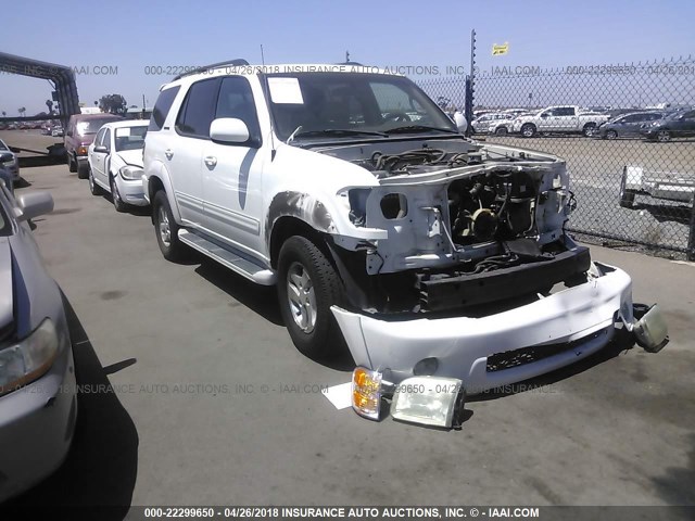 5TDZT38A42S118517 - 2002 TOYOTA SEQUOIA LIMITED WHITE photo 1