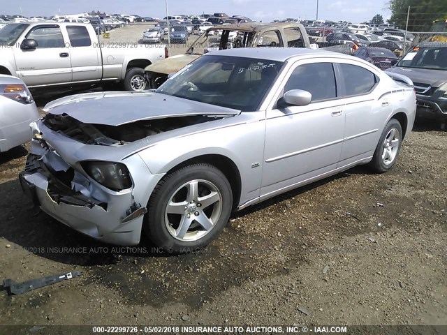 2B3CA3CV7AH119875 - 2010 DODGE CHARGER SXT SILVER photo 2