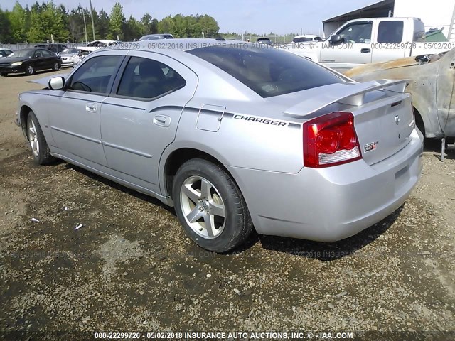 2B3CA3CV7AH119875 - 2010 DODGE CHARGER SXT SILVER photo 3