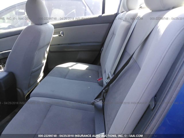 3N1AB6AP0BL670315 - 2011 NISSAN SENTRA 2.0/2.0S/SR/2.0SL BLUE photo 8