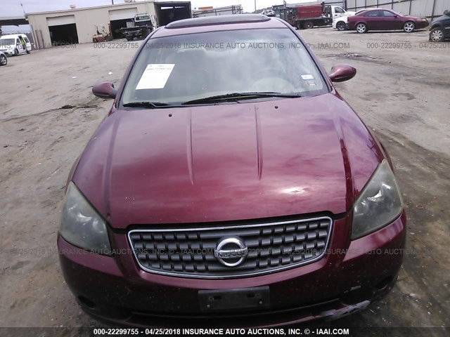 1N4BL11D65C204367 - 2005 NISSAN ALTIMA SE/SL/SE-R RED photo 6