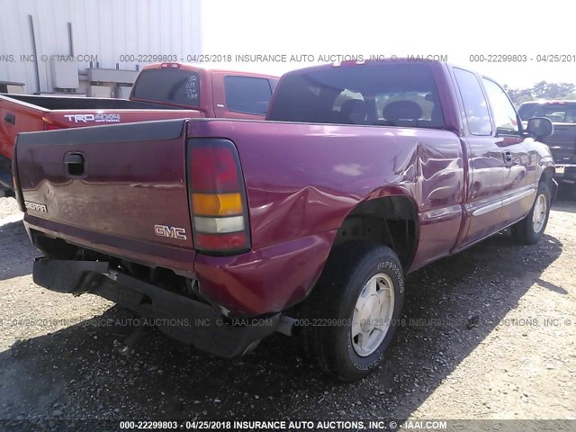 2GTEC19V241343128 - 2004 GMC NEW SIERRA C1500 MAROON photo 4