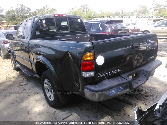 5TBBT4413YS072418 - 2000 TOYOTA TUNDRA ACCESS CAB/ACCESS CAB SR5 GRAY photo 3