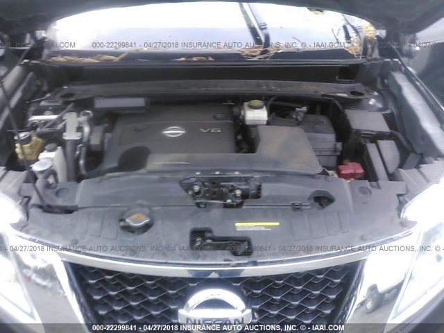 5N1AR2MM7DC629905 - 2013 NISSAN PATHFINDER S/SV/SL/PLATINUM 黑色 照片 10