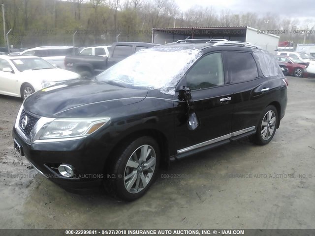 5N1AR2MM7DC629905 - 2013 NISSAN PATHFINDER S/SV/SL/PLATINUM 黑色 照片 2