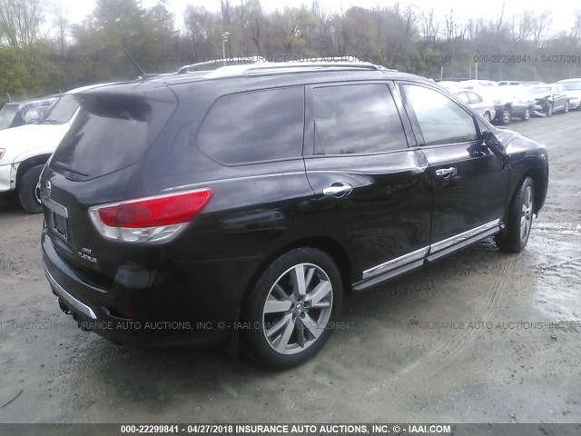 5N1AR2MM7DC629905 - 2013 NISSAN PATHFINDER S/SV/SL/PLATINUM 黑色 照片 4