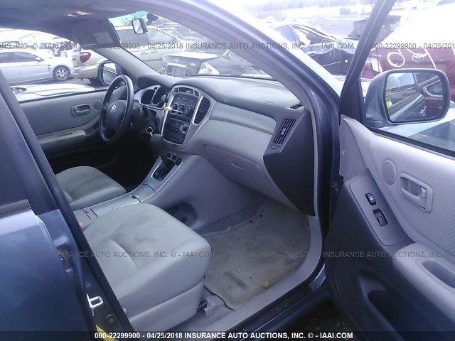 JTEEP21A550123428 - 2005 TOYOTA HIGHLANDER LIMITED BLUE photo 5