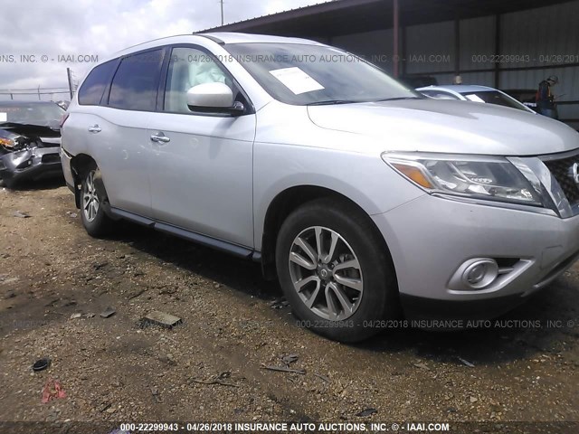 5N1AR2MN6DC624574 - 2013 NISSAN PATHFINDER S/SV/SL/PLATINUM 银色 照片 1