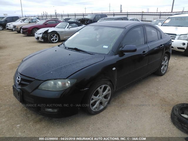 JM1BK324981146245 - 2008 MAZDA 3 S BLACK photo 2