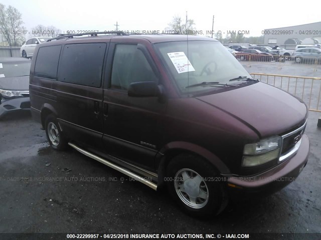 1GKDM19W4YB529216 - 2000 GMC SAFARI XT BURGUNDY photo 1