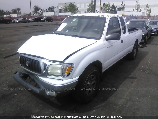 5TEVL52N74Z462838 - 2004 TOYOTA TACOMA XTRACAB WHITE photo 2