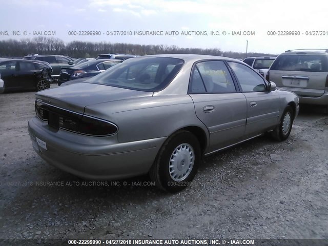 2G4WS52J811185357 - 2001 BUICK CENTURY CUSTOM TAN photo 4