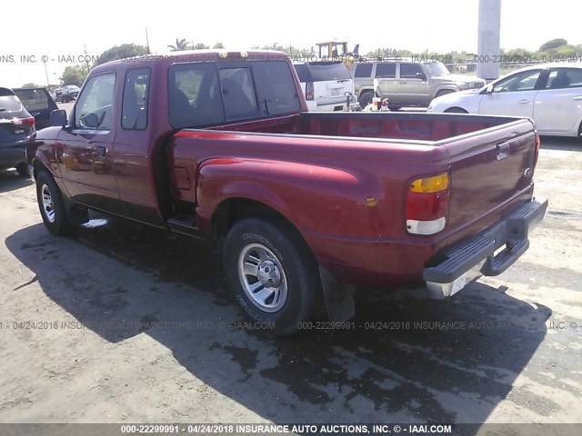 1FTYR14V3XPB74621 - 1999 FORD RANGER SUPER CAB MAROON photo 3