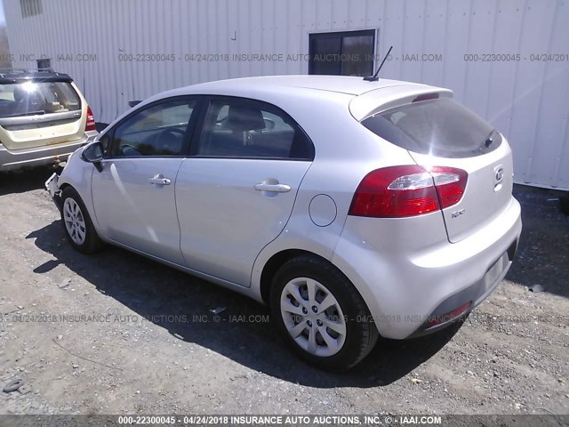 KNADM5A32E6413616 - 2014 KIA RIO LX SILVER photo 3