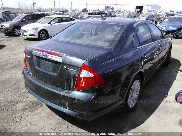 3FADP0L39AR143412 - 2010 FORD FUSION HYBRID BLACK photo 4