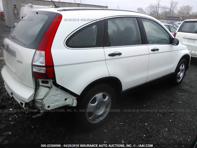 5J6RE4H3XBL064587 - 2011 HONDA CR-V LX WHITE photo 4