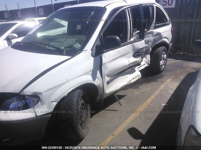 1D4GP25E75B237139 - 2005 DODGE CARAVAN SE WHITE photo 6