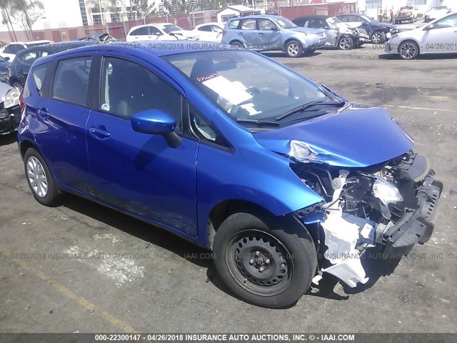 3N1CE2CP1FL421825 - 2015 NISSAN VERSA NOTE S/S PLUS/SV/SL/SR BLUE photo 1