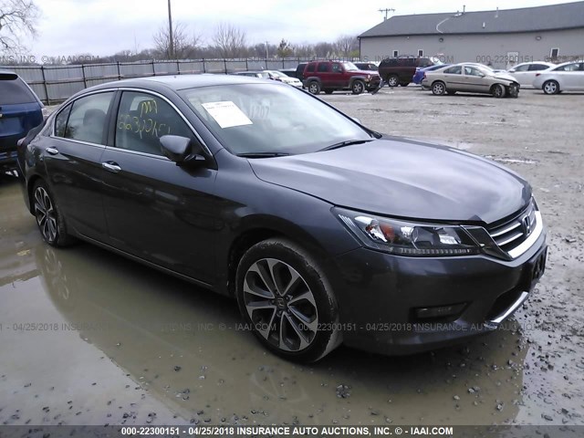 1HGCR2F57FA059990 - 2015 HONDA ACCORD SPORT ნაცრისფერი ფოტო 1