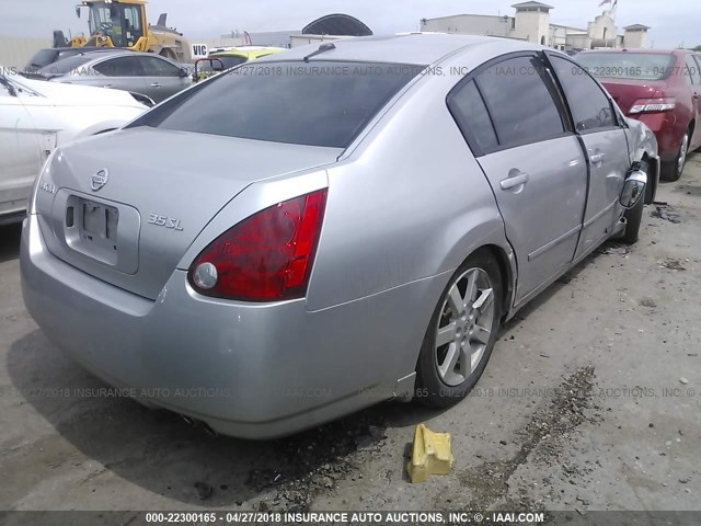 1N4BA41E35C839210 - 2005 NISSAN MAXIMA SE/SL SILVER photo 4