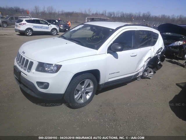 1C4NJDBBXGD662230 - 2016 JEEP COMPASS SPORT WHITE photo 2