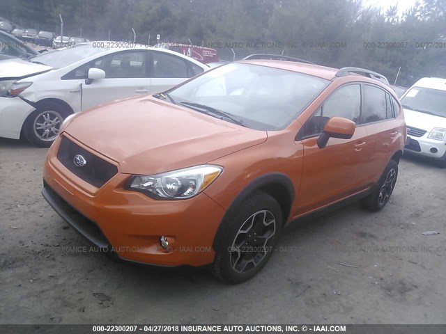 JF2GPACC1D2807497 - 2013 SUBARU XV CROSSTREK 2.0 PREMIUM ORANGE photo 2