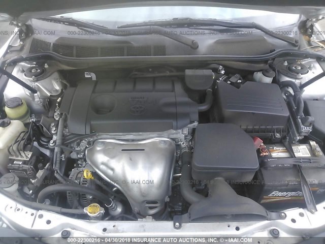 4T4BF3EK4BR122053 - 2011 TOYOTA CAMRY SE/LE/XLE SILVER photo 10