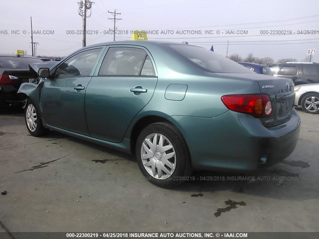 1NXBU4EE6AZ296639 - 2010 TOYOTA COROLLA S/LE/XLE TEAL photo 3