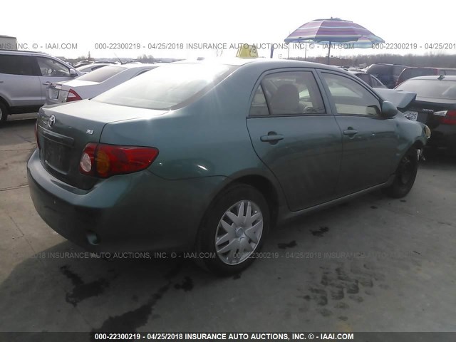 1NXBU4EE6AZ296639 - 2010 TOYOTA COROLLA S/LE/XLE TEAL photo 4